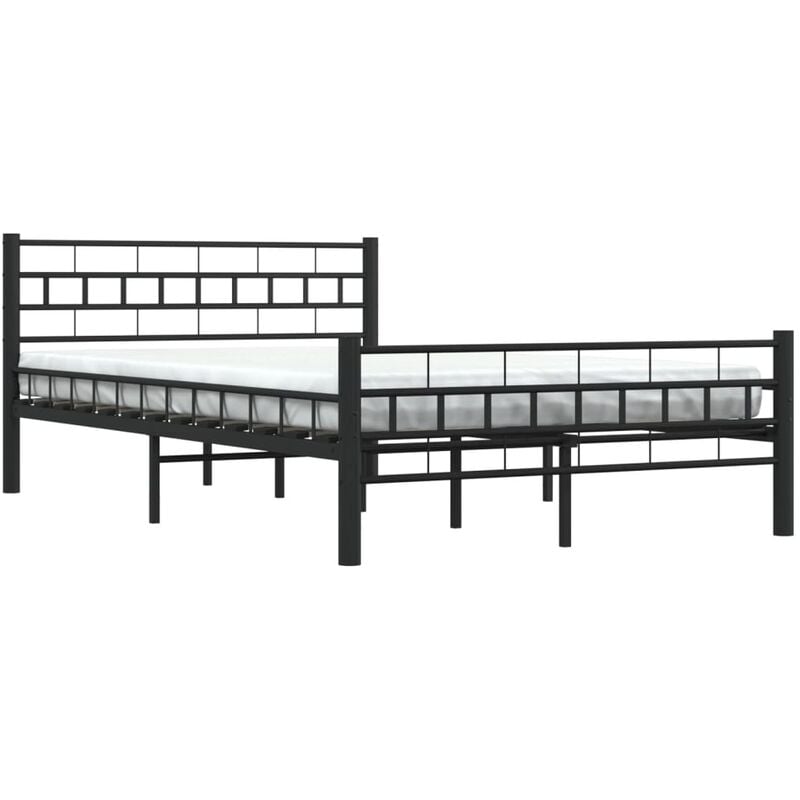 

vidaXL Estructura de cama de acero negra 120x200 cm - Negro
