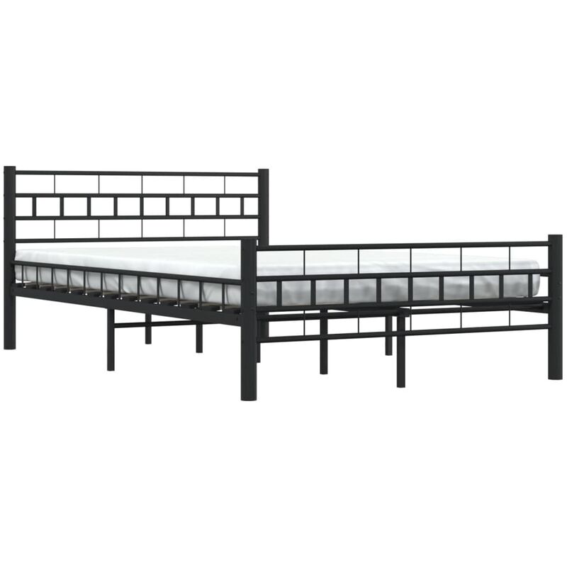 

Estructura de Cama de Acero Negra 140x200 cm - Negro - Vidaxl