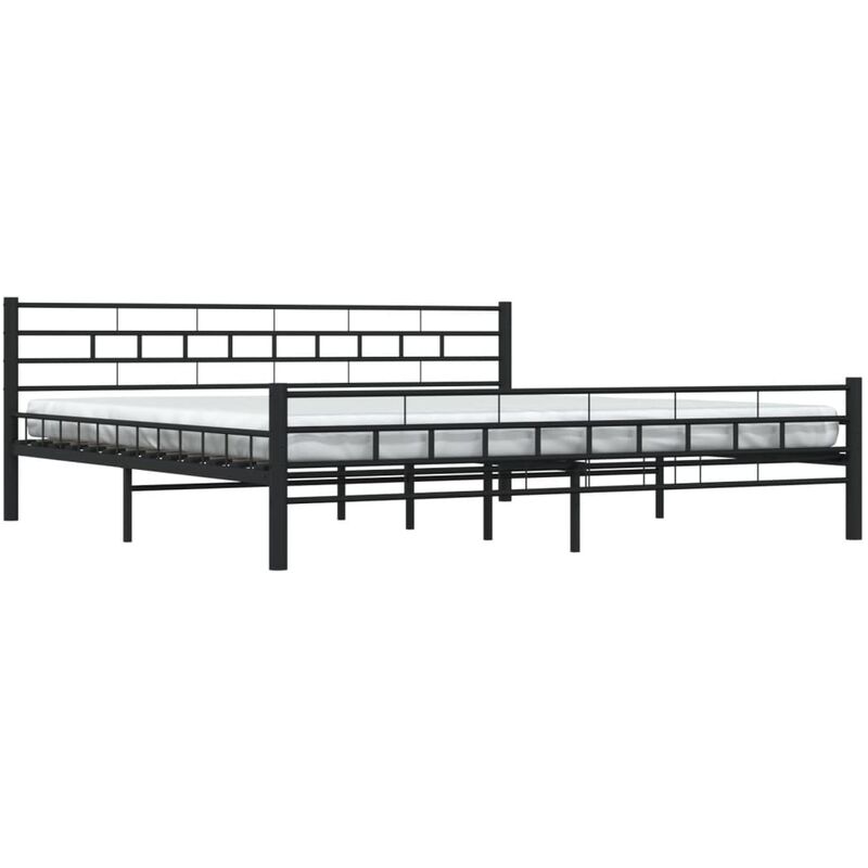

Estructura de Cama de Acero Negra 200x200 cm - Negro - Vidaxl