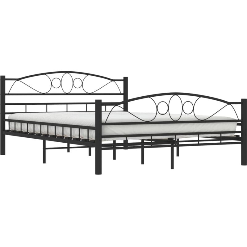 

vidaXL Estructura de Cama de Acero Negra 140x200 cm - Negro