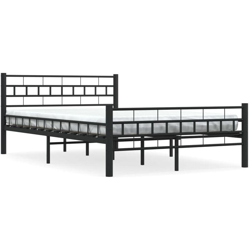 

Estructura de cama de acero negra 140x200 cm - Negro
