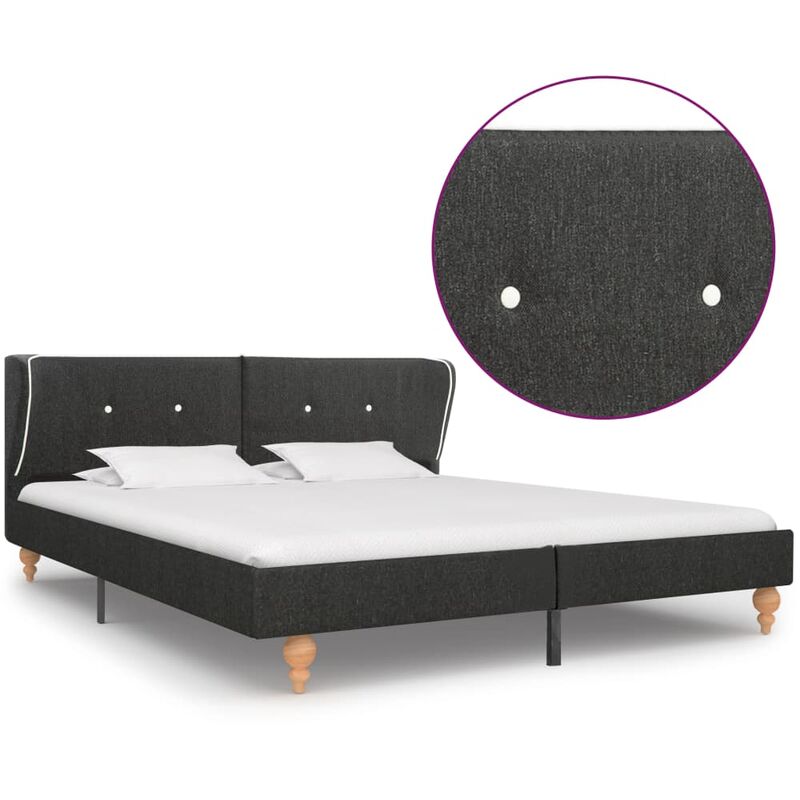 

Estructura de Cama de Arpillera Gris Oscuro 180x200 cm - Gris - Vidaxl