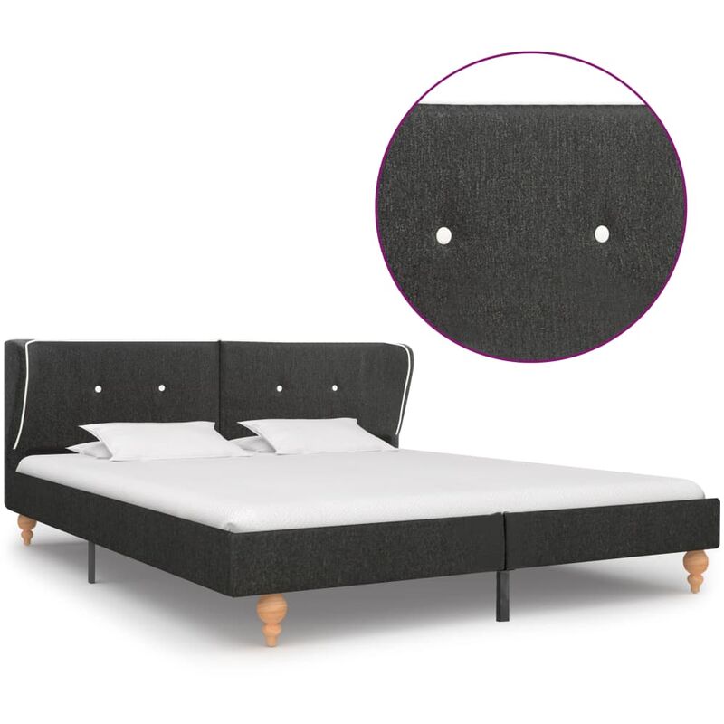 

Estructura de Cama de Arpillera Gris Oscuro 160x200 cm - Gris - Vidaxl
