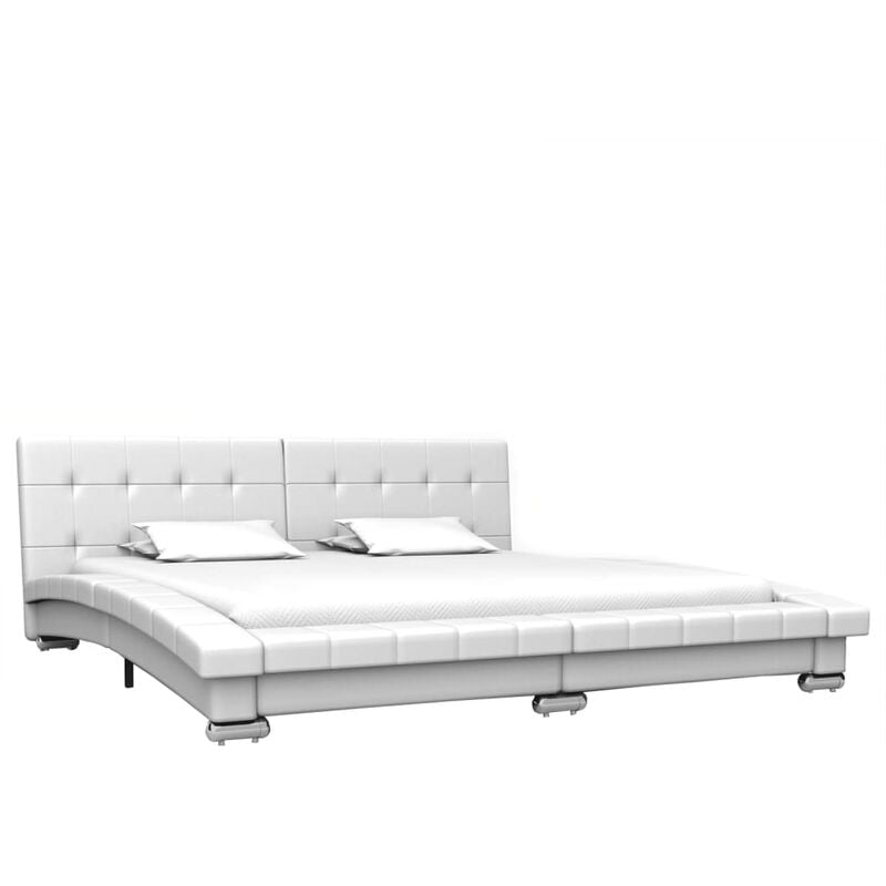 

vidaXL Estructura de Cama de Cuero Artificial Blanco 200x160 cm - Blanco