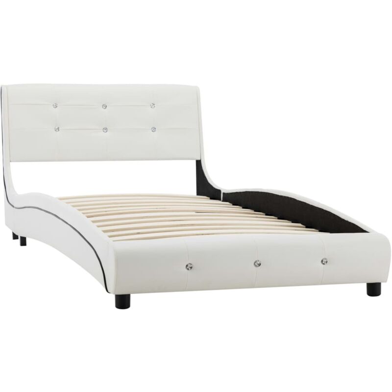 

Estructura de Cama de Cuero Sintético Blanco 90x200 cm - Blanco - Vidaxl