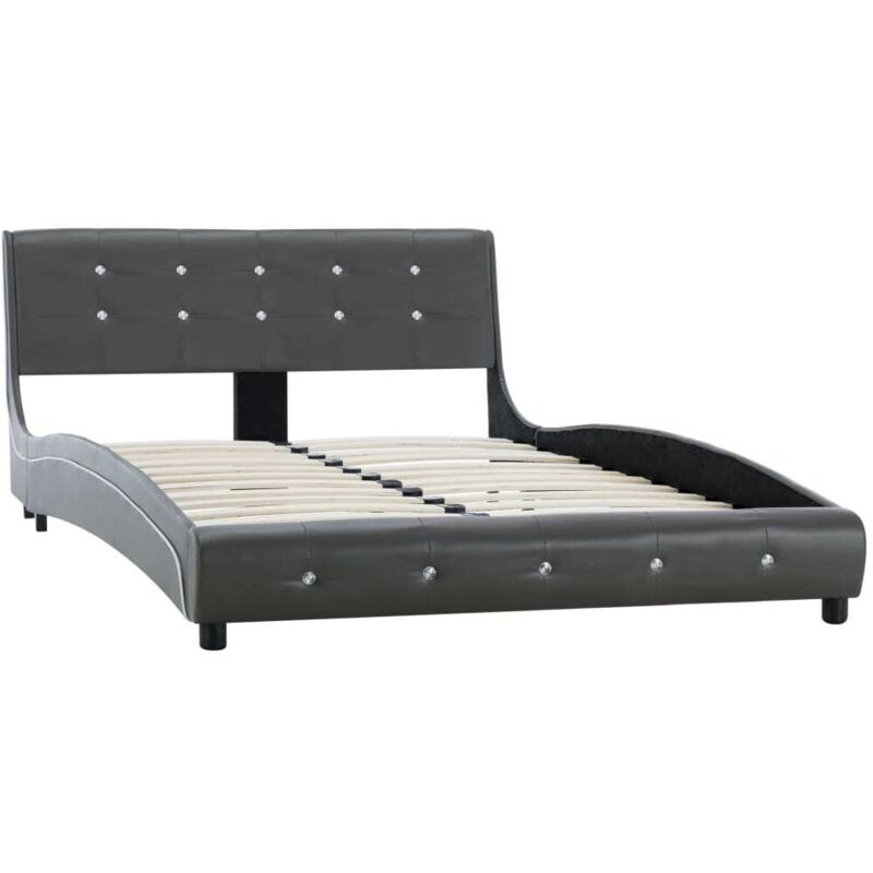 

Estructura de Cama de Cuero Sintético Gris 120x200 cm - Gris - Vidaxl