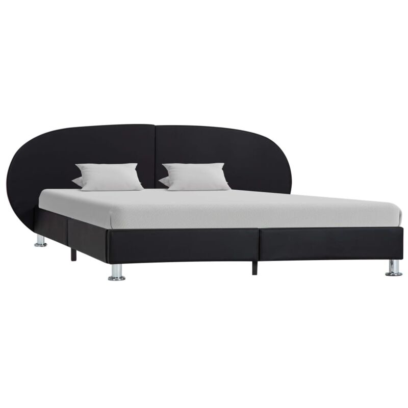 

vidaXL Estructura de Cama de Cuero Sintético Negro 180x200 cm - Negro