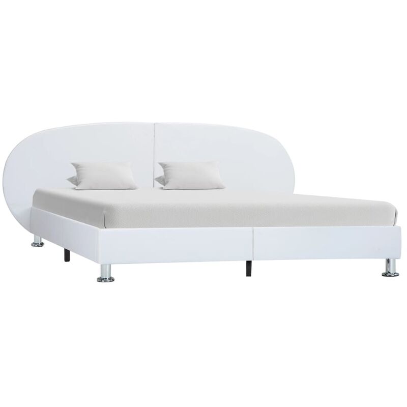 

Estructura de Cama de Cuero Sintético Blanco 120x200 cm - Blanco - Vidaxl