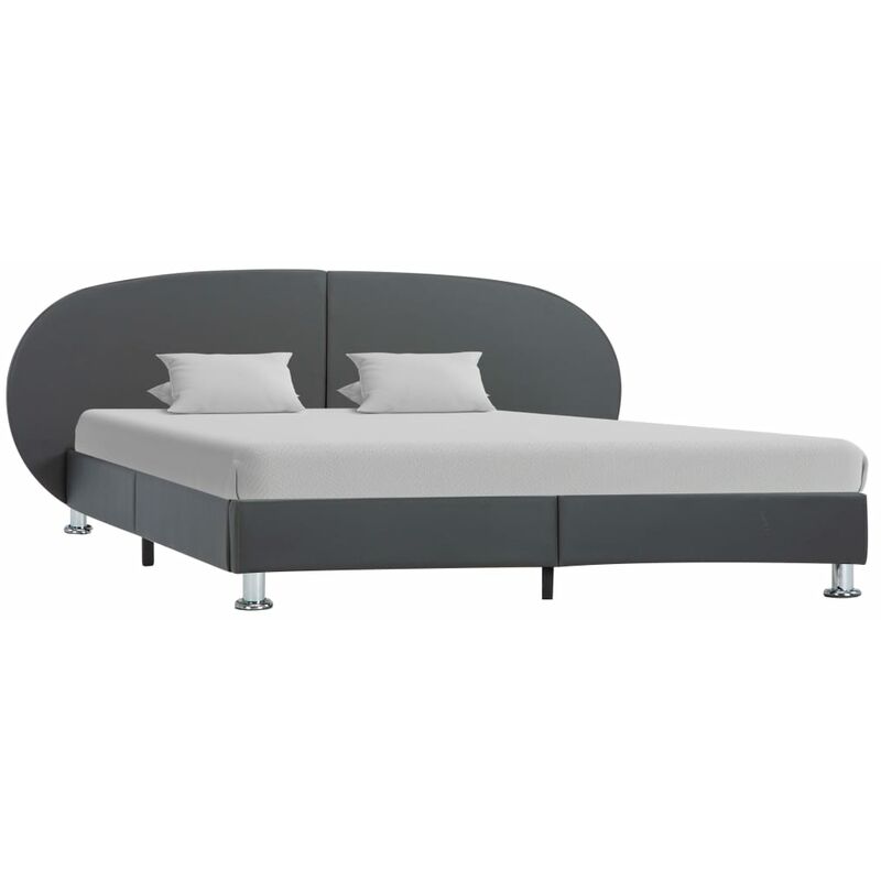 

Estructura de Cama de Cuero Sintético Gris 140x200 cm - Gris - Vidaxl