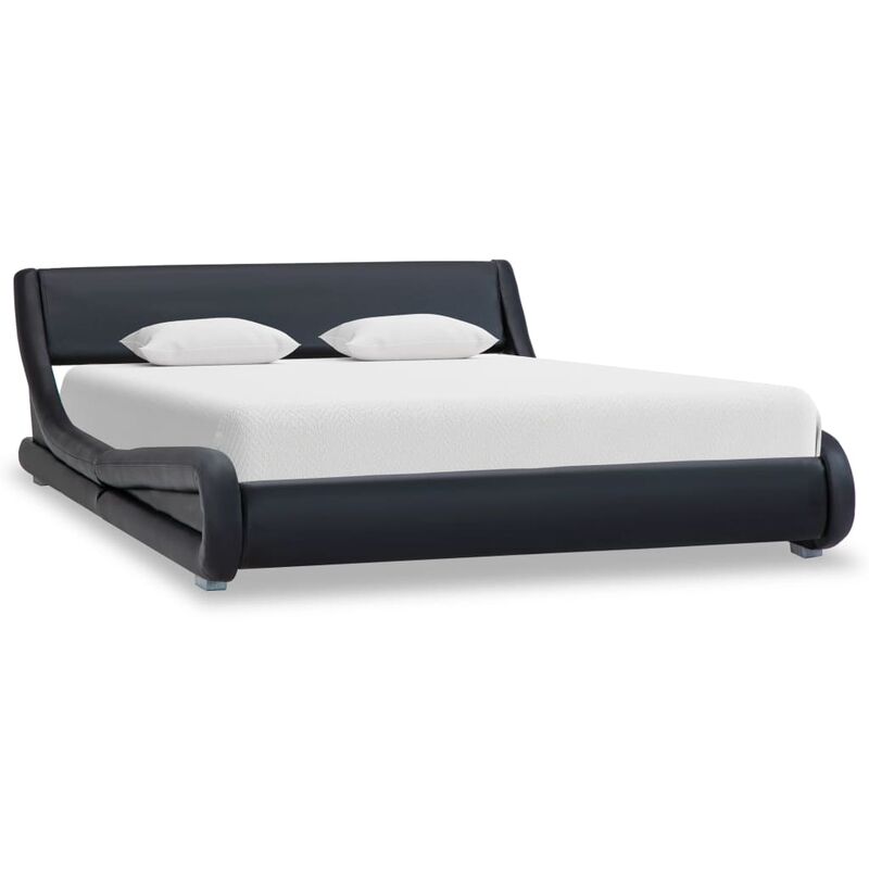 

Estructura de Cama de Cuero Sintético Negro 120x200 cm - Negro - Vidaxl