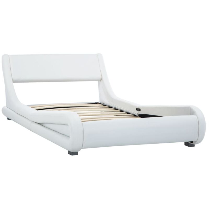 

Estructura de Cama de Cuero Sintético Blanco 90x200 cm - Blanco - Vidaxl