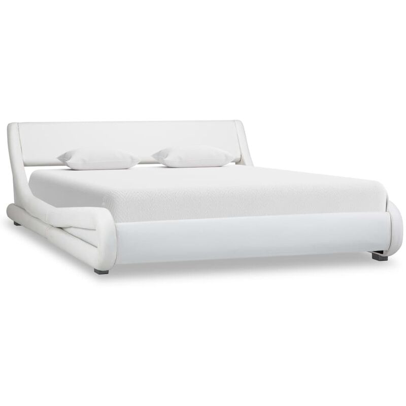 

Estructura de Cama de Cuero Sintético Blanco 140x200 cm - Blanco - Vidaxl