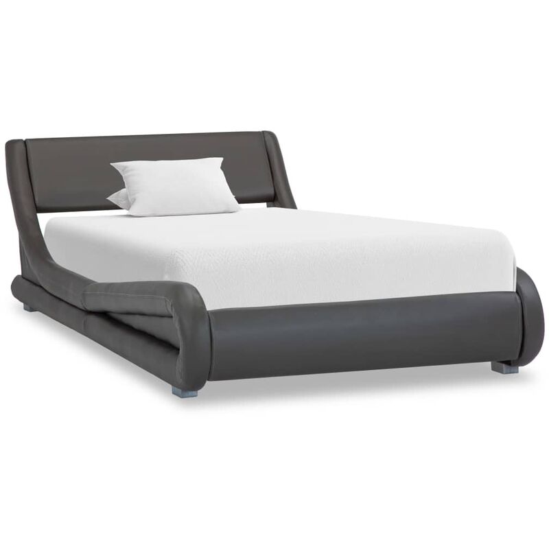 

vidaXL Estructura de Cama de Cuero Sintético Gris 90x200 cm - Gris