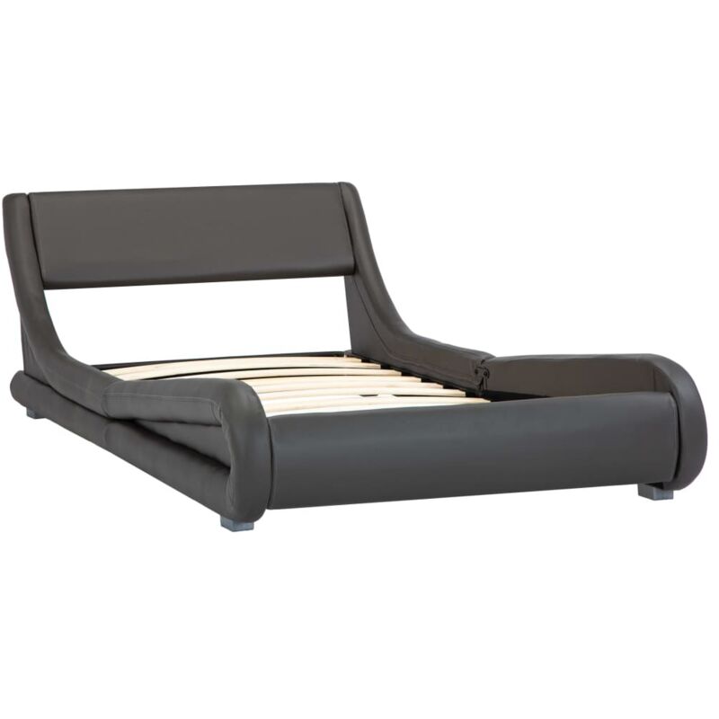 

Estructura de Cama de Cuero Sintético Gris 100x200 cm - Gris - Vidaxl