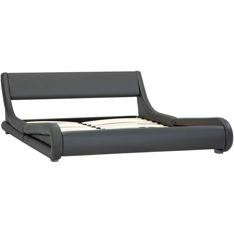 

Estructura de Cama de Cuero Sintético Gris 120x200 cm - Gris - Vidaxl