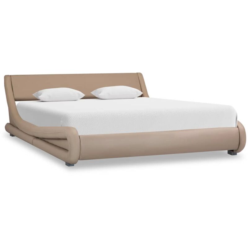 

Estructura de Cama de Cuero Sintético Capuchino 140x200cm - Marrón - Vidaxl