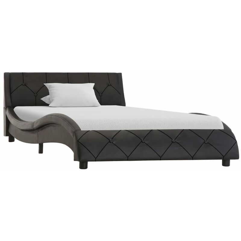 

Estructura de Cama de Cuero Sintético Negro 100x200 cm - Negro - Vidaxl