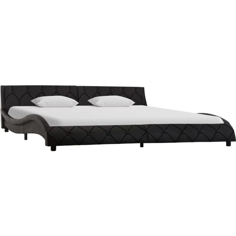

Estructura de Cama de Cuero Sintético Negro 180x200 cm - Negro - Vidaxl