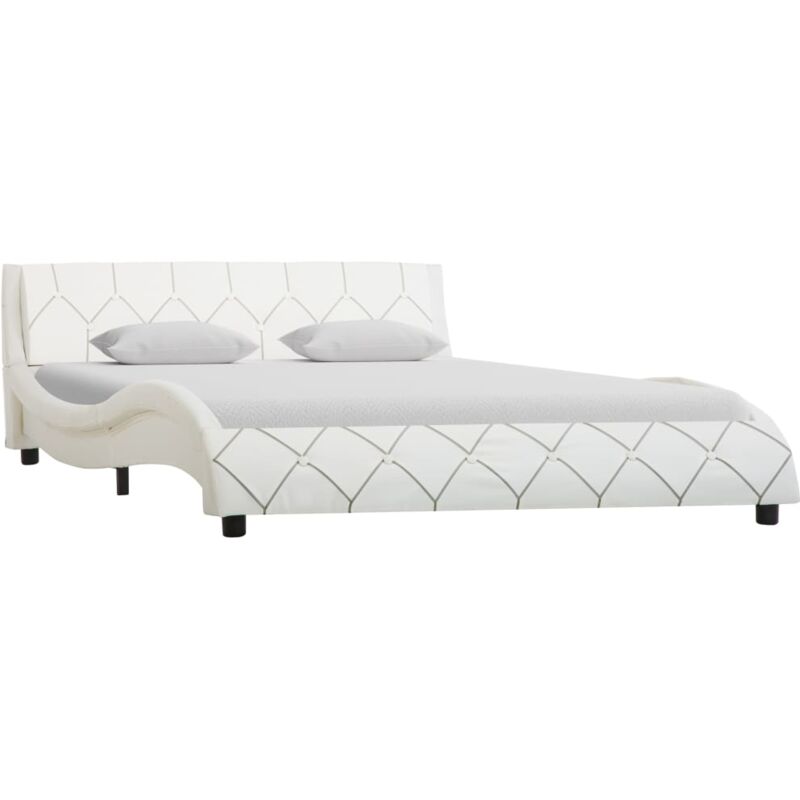 

Estructura de Cama de Cuero Sintético Blanco 120x200 cm - Blanco - Vidaxl