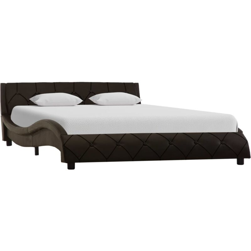 

vidaXL Estructura de Cama de Cuero Sintético Gris 120x200 cm - Gris