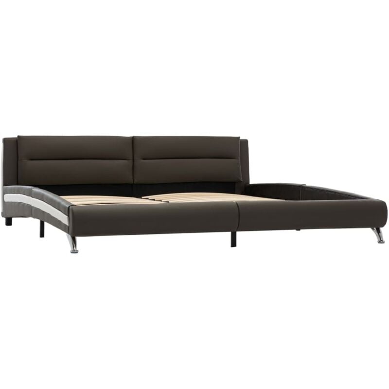 

Estructura de Cama de Cuero Sintético Gris 160x200 cm - Gris - Vidaxl