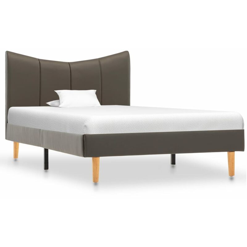 

Estructura de cama de cuero sintético gris antracita 90x200 cm