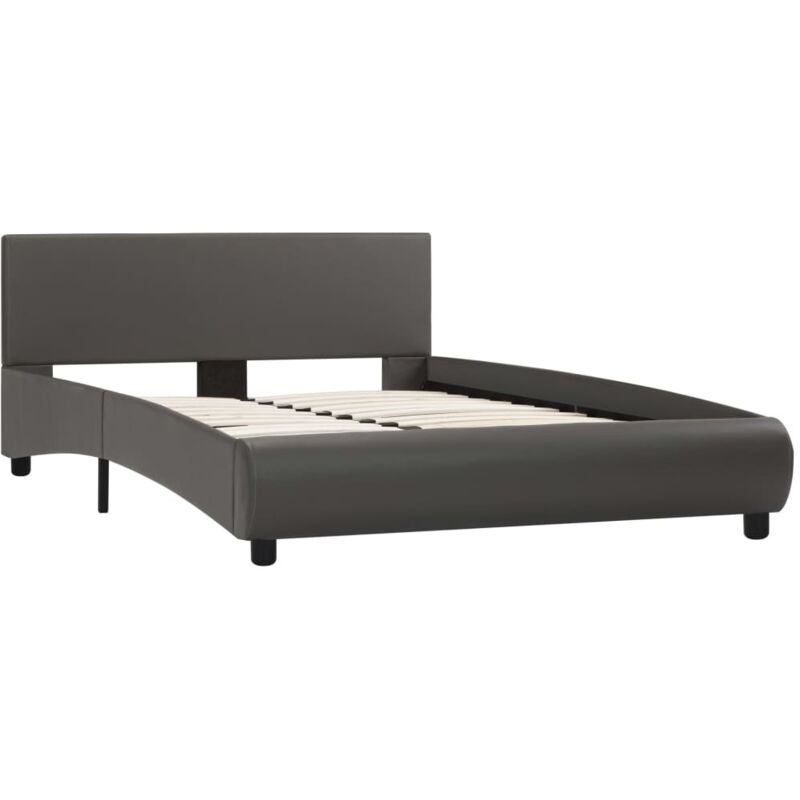 

Estructura de Cama de Cuero Sintético Gris 120x200 cm - Gris - Vidaxl