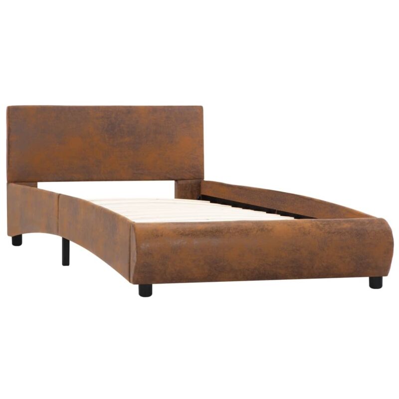 

Estructura de Cama de Cuero Sintético Marrón 100x200 cm - Marrón - Vidaxl