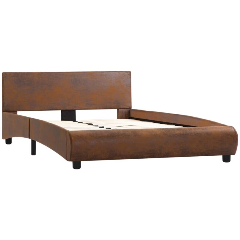 

Estructura de Cama de Cuero Sintético Marrón 120x200 cm - Marrón - Vidaxl