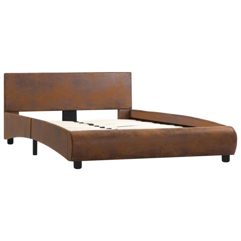 

Estructura de Cama de Cuero Sintético Marrón 140x200 cm - Marrón - Vidaxl