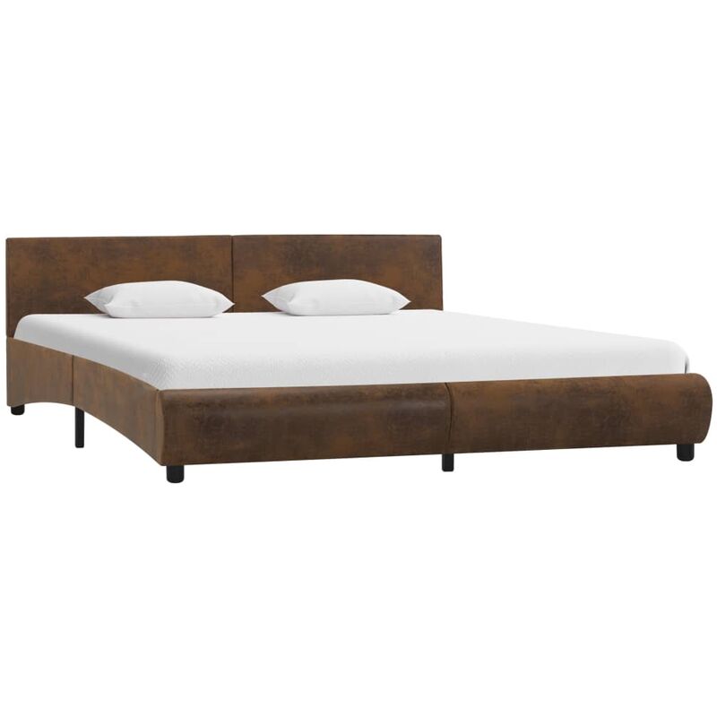

Estructura de Cama de Cuero Sintético Marrón 180x200 cm - Marrón - Vidaxl
