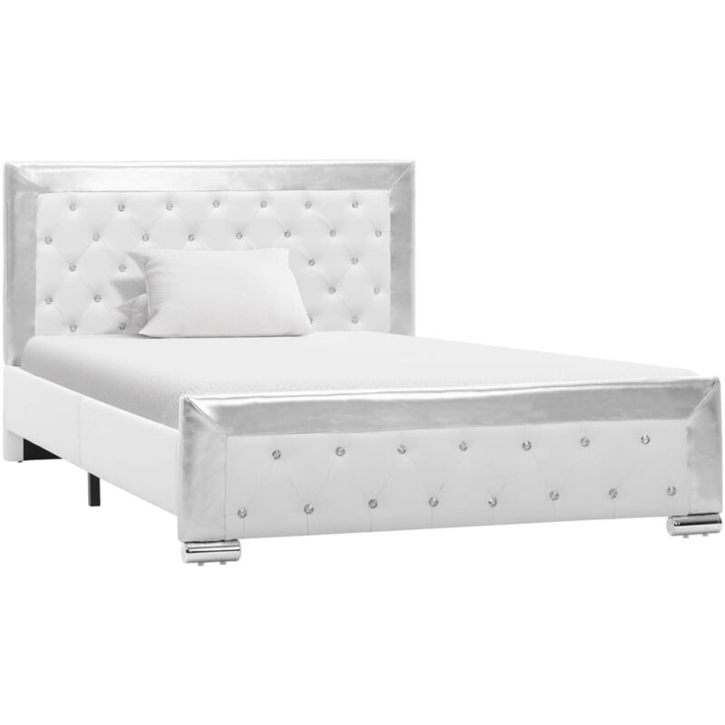

Estructura de Cama de Cuero Sintético Blanco 120x200 cm - Blanco - Vidaxl