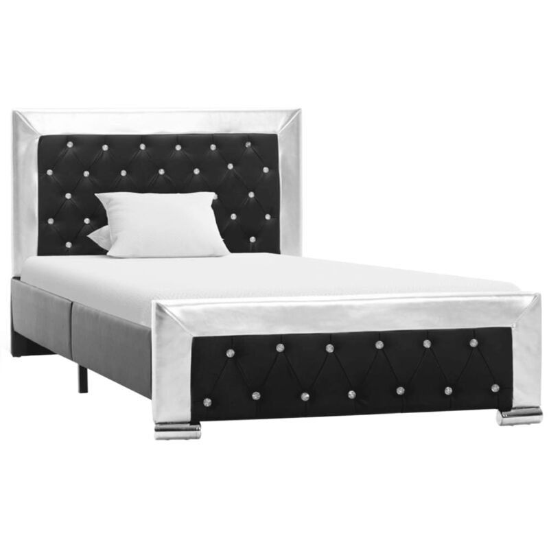 

Estructura de Cama de Cuero Sintético Negro 100x200 cm - Negro - Vidaxl