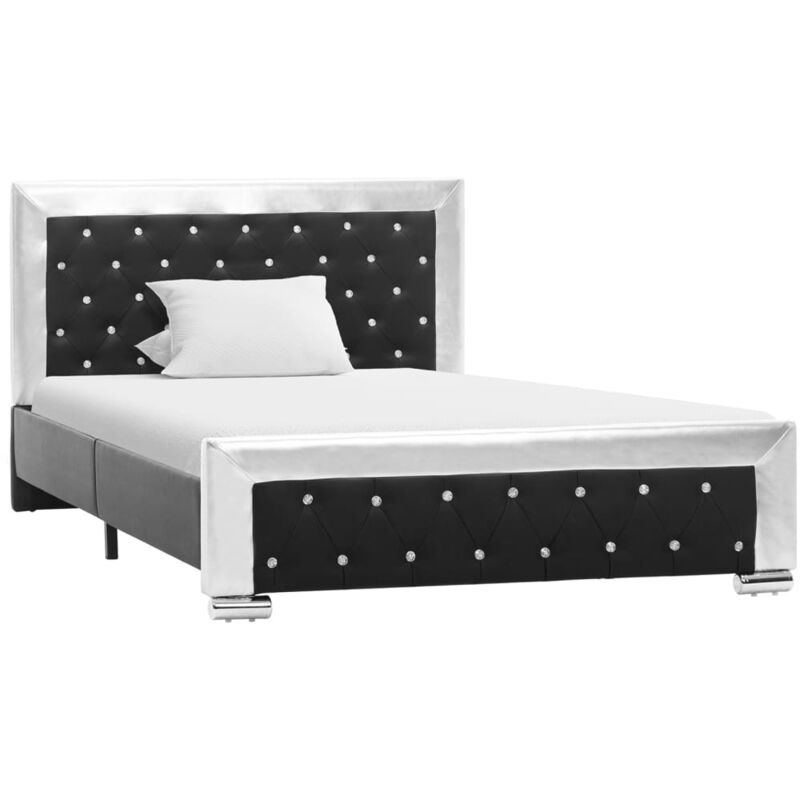 

Estructura de Cama de Cuero Sintético Negro 120x200 cm - Negro - Vidaxl