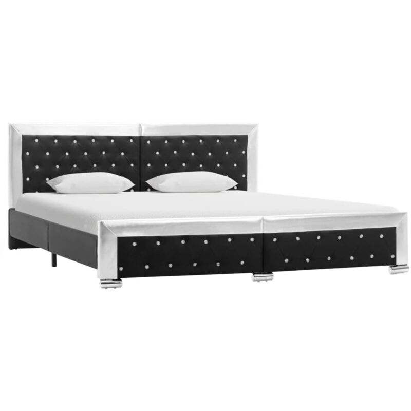 

Estructura de Cama de Cuero Sintético Negro 180x200 cm - Negro - Vidaxl