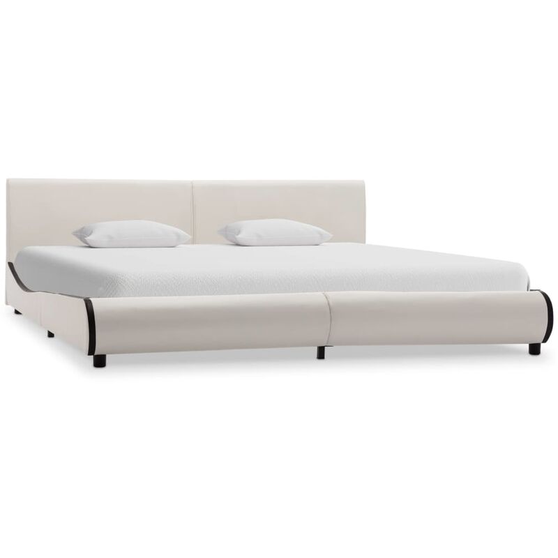 

Estructura de Cama de Cuero Sintético Blanco 180x200 cm - Blanco - Vidaxl