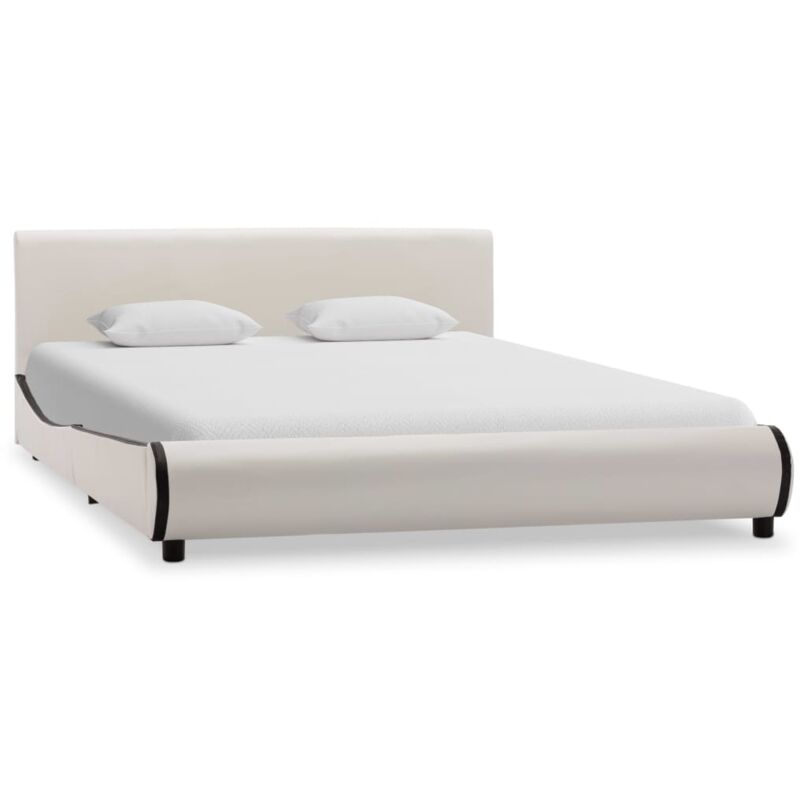 

Estructura de Cama de Cuero Sintético Blanco 120x200 cm - Blanco - Vidaxl