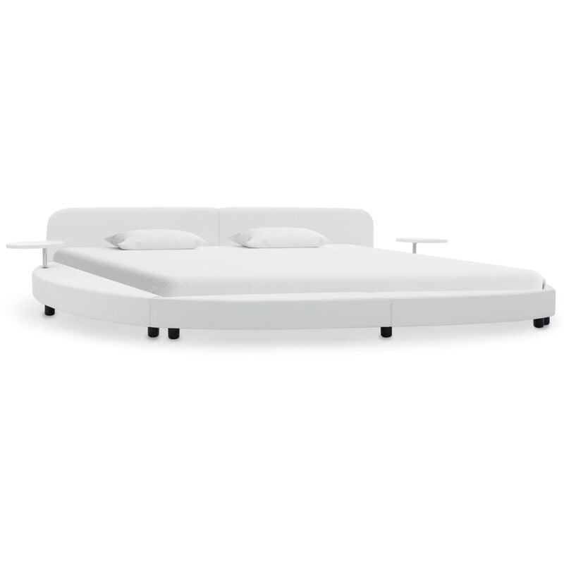 

Estructura de Cama de Cuero Sintético 180x200 cm Blanco - Blanco - Vidaxl