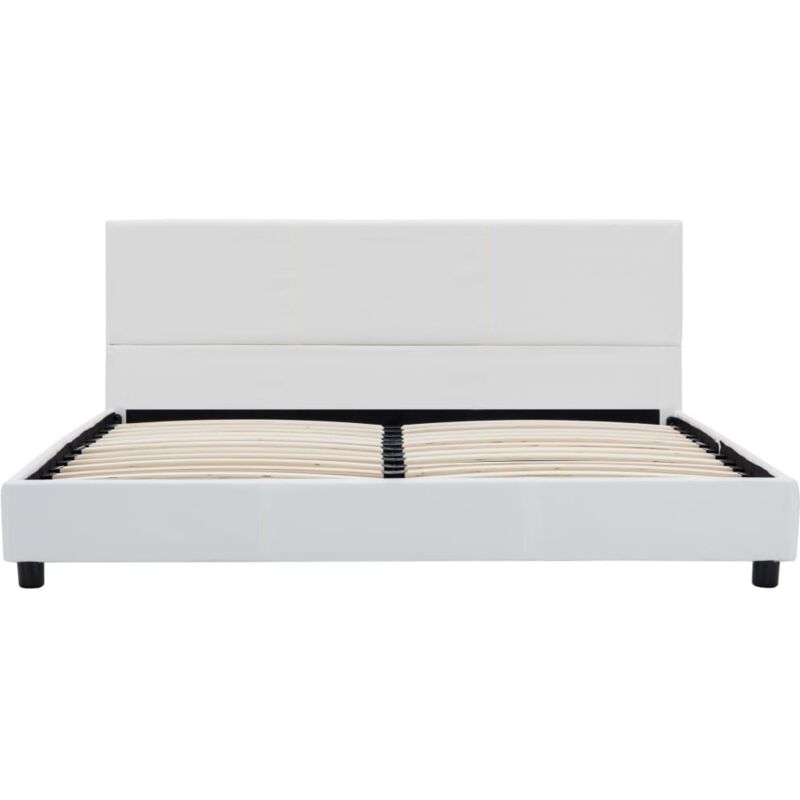 

Estructura de Cama de Cuero Sintético Blanco 140x200 cm - Blanco - Vidaxl