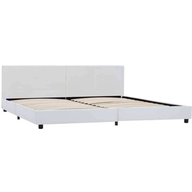 

Estructura de Cama de Cuero Sintético Blanco 180x200 cm - Blanco - Vidaxl