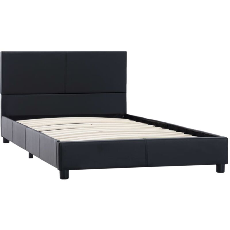 

Estructura de Cama de Cuero Sintético Negro 90x200 cm - Negro - Vidaxl