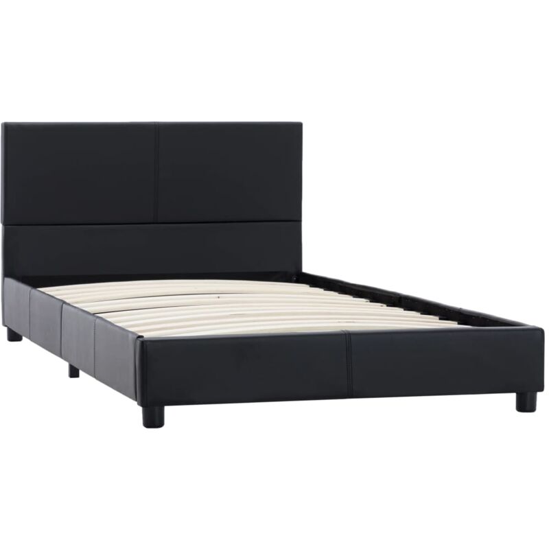 

Estructura de Cama de Cuero Sintético Negro 100x200 cm - Negro - Vidaxl