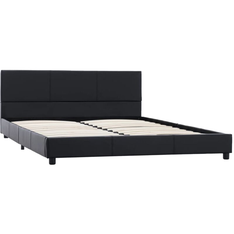 

Estructura de Cama de Cuero Sintético Negro 120x200 cm - Negro - Vidaxl