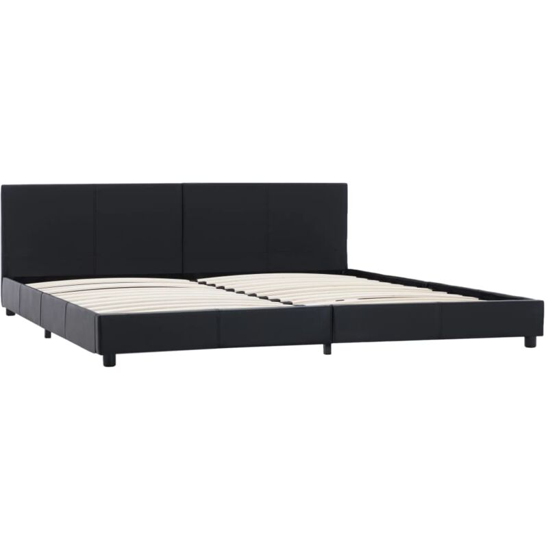 

Estructura de Cama de Cuero Sintético Negro 180x200 cm - Negro - Vidaxl