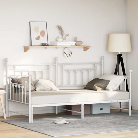 Estructura de cama de día con cabecera  90 x 200 cm Acero