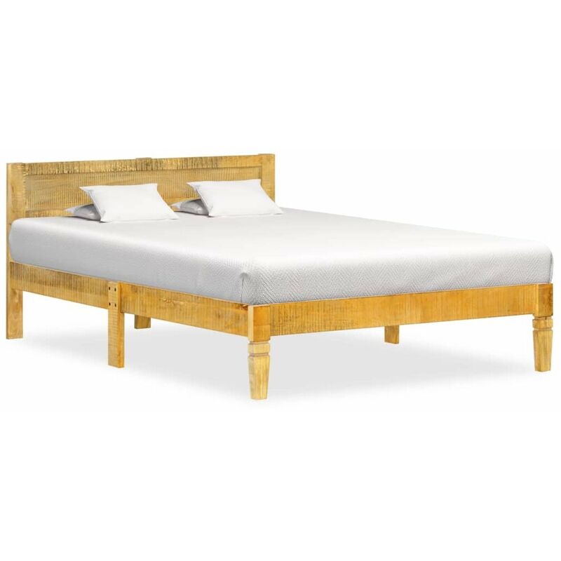

Estructura de cama de madera de mango maciza 120 cm