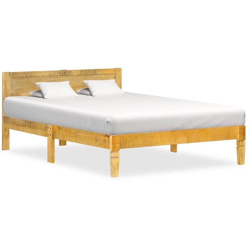 

Estructura de cama de madera de mango maciza 120 cm