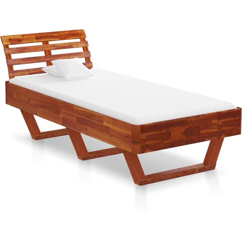 

Madera Maciza de Acacia Estructura de Cama 90x200 cm - Marrón - Vidaxl