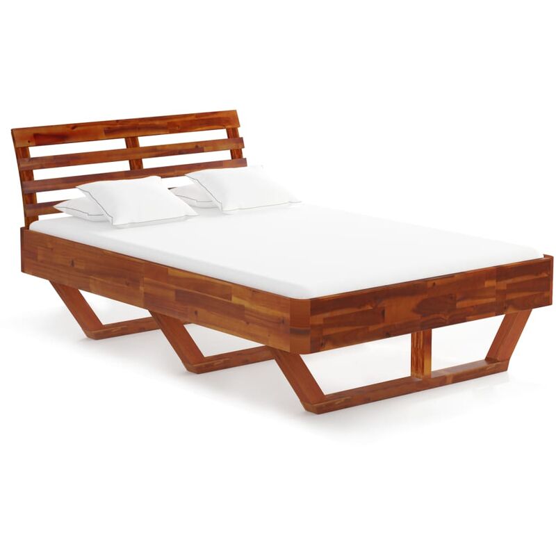 

vidaXL Madera Maciza de Acacia Estructura de Cama 120x200 cm - Marrón