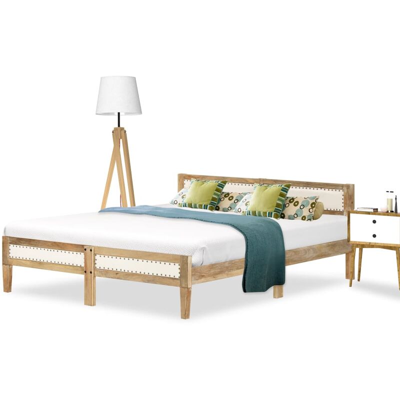 

Estructura de cama de madera maciza de mango 140 cm